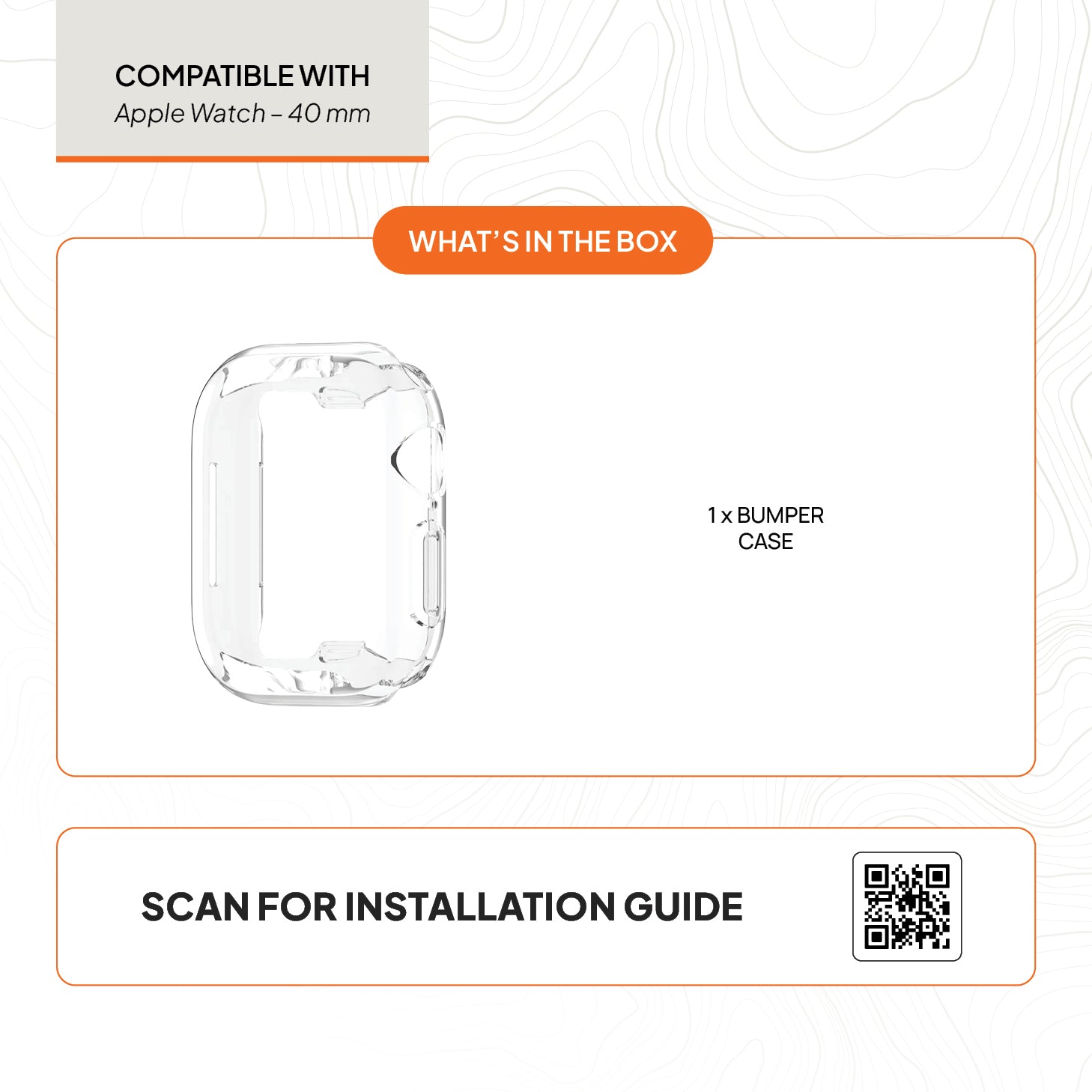 FORZA Protective Clear Case for Apple Watch 40/41/42/44/45mm