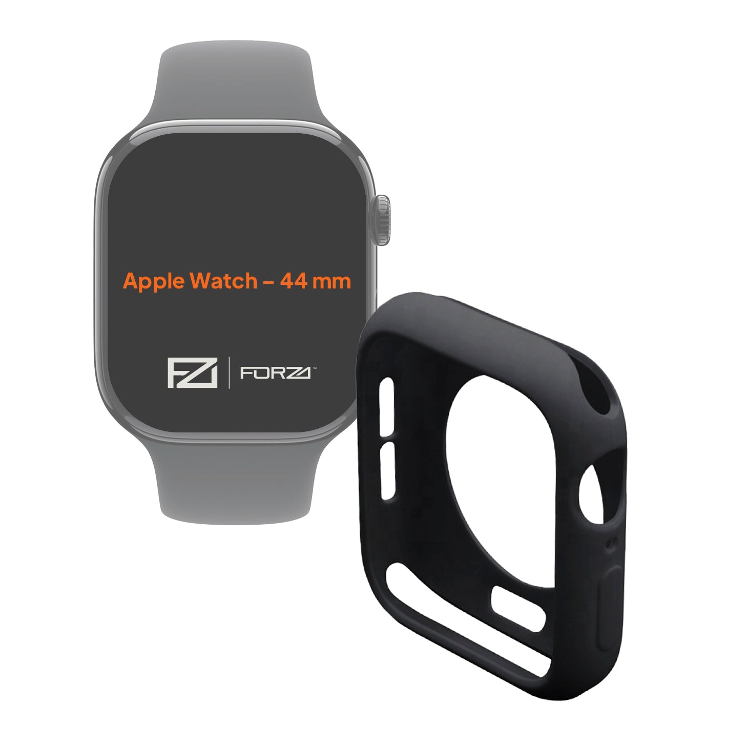 FORZA Protective Bumper Case for Apple Watch 40/41/42/44/45mm - Black