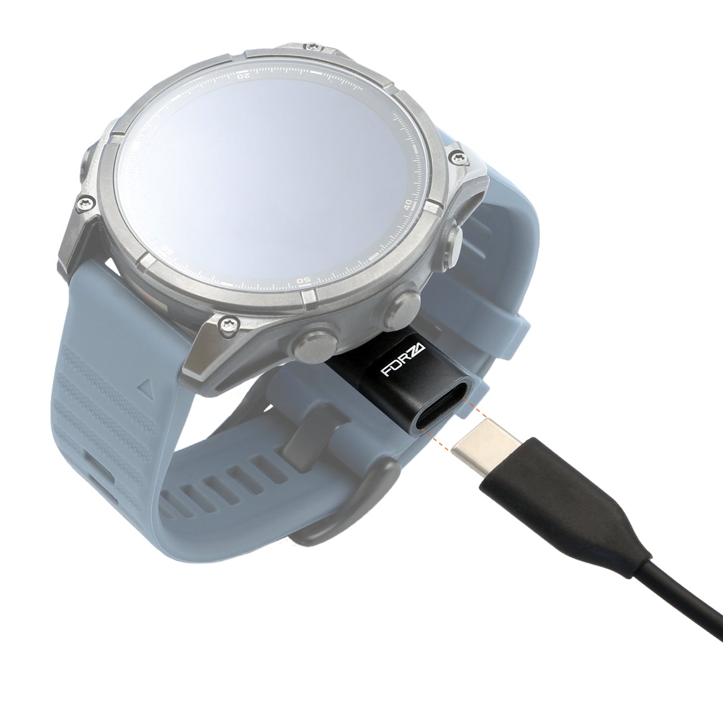 FORZA 90 Degree USB-C to Garmin Watch Charger Adapter (2 Pack)