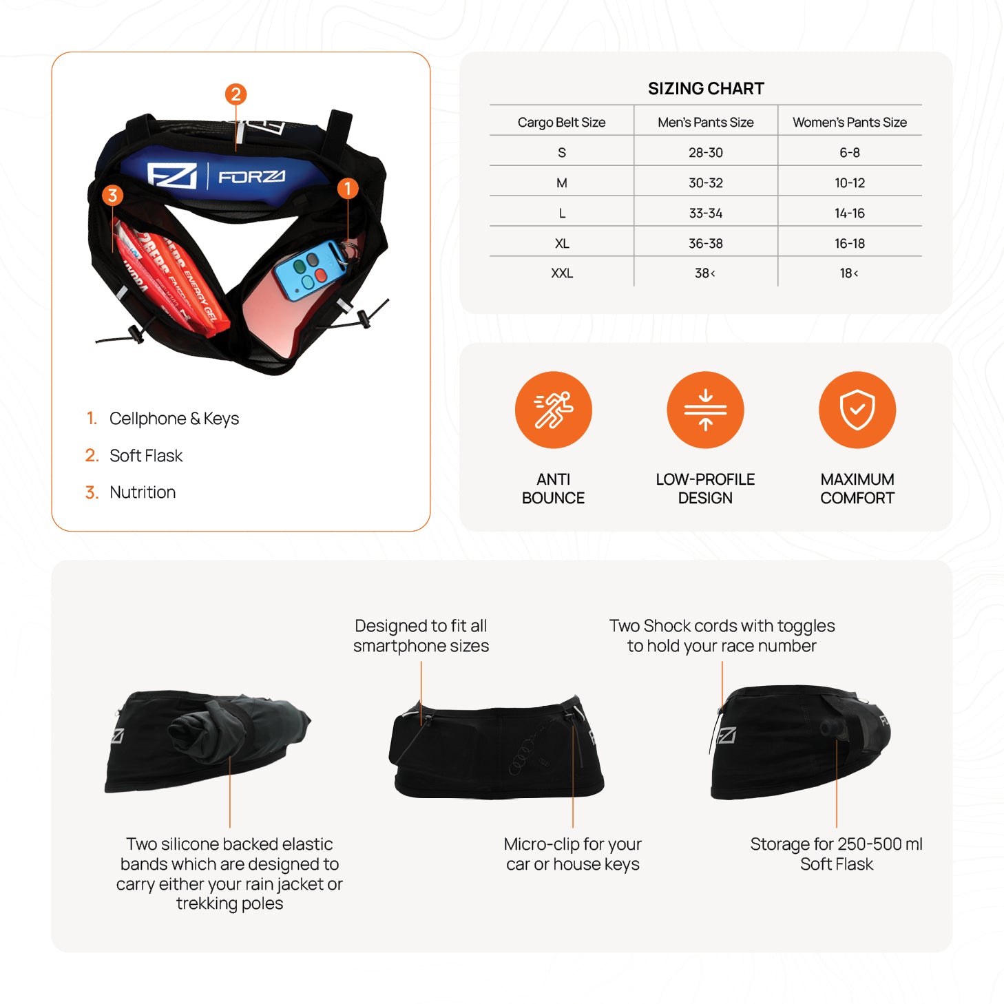 FORZA Cargo Belt - The Ultimate Running Belt