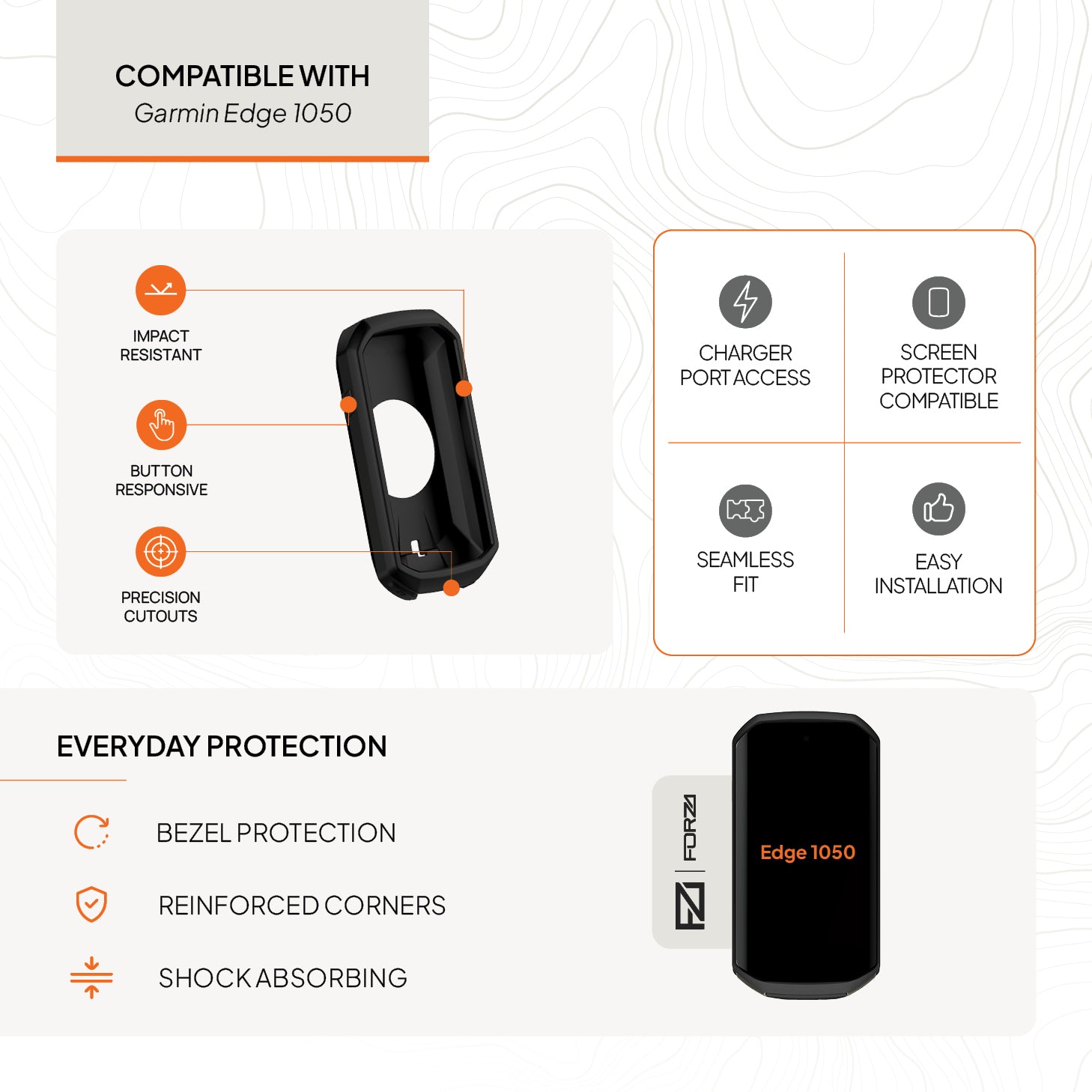 FORZA Silicone Case for Garmin Edge 1050