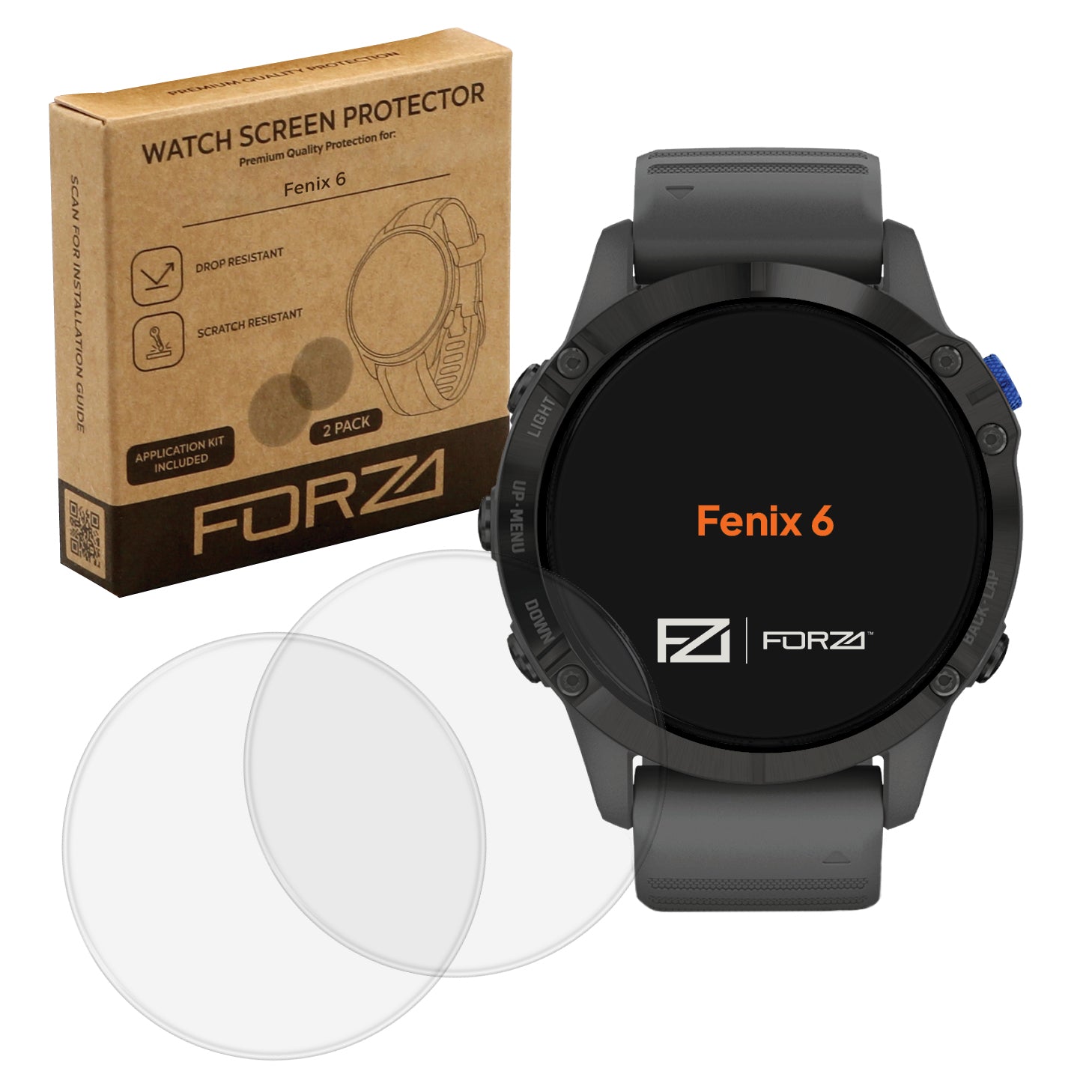 FORZA Screen Protector for Garmin Fenix 6 / 6 Pro - (2 Pack)