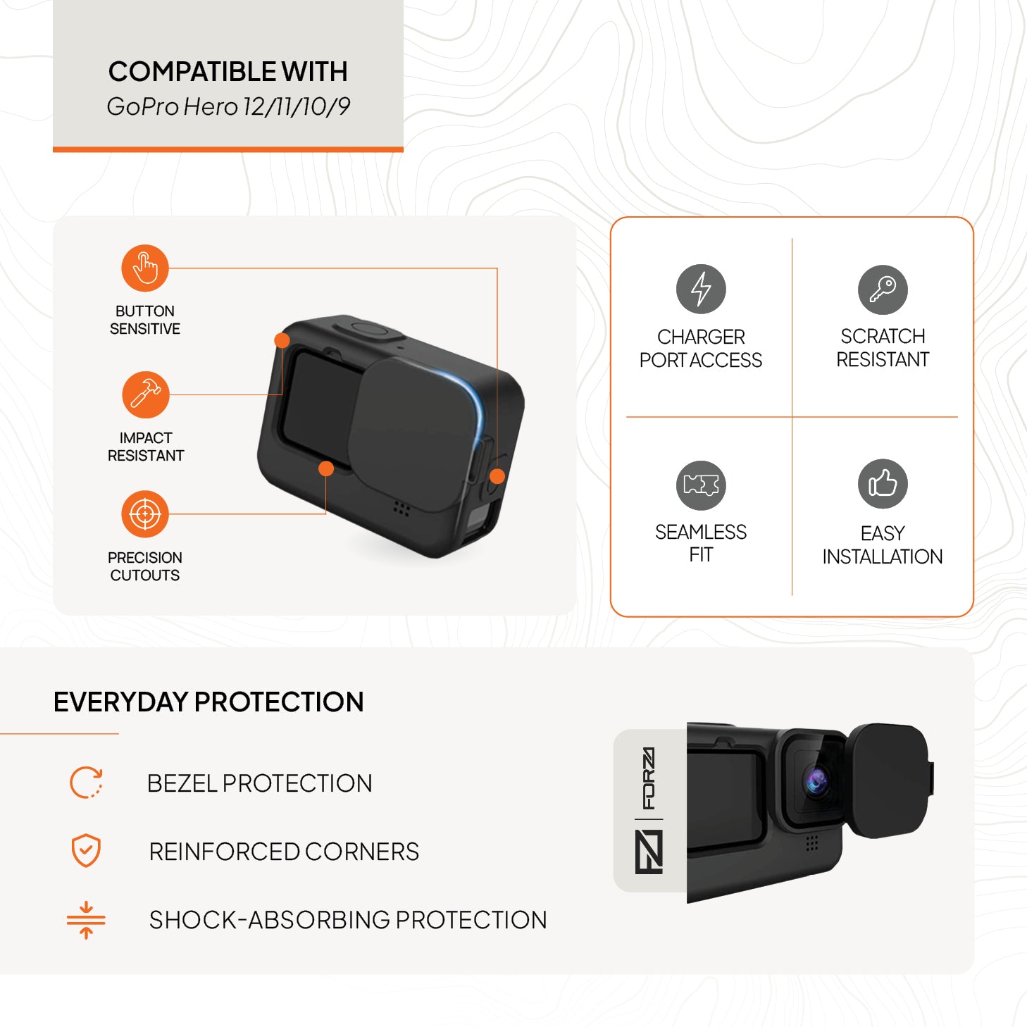 FORZA Silicone Case for Gopro Hero 13/12/11/12/9