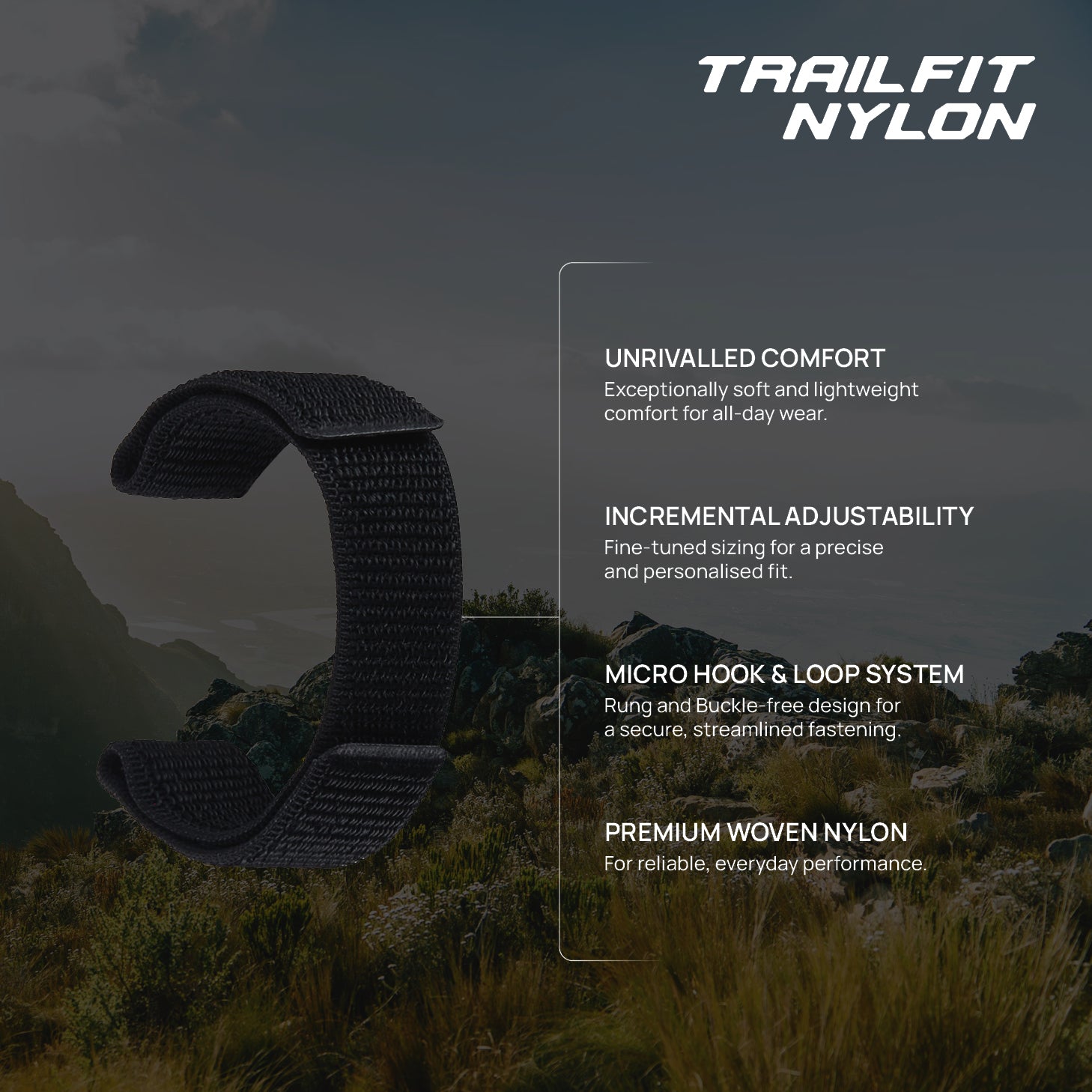 FORZA Elite 20mm Nylon Watch Strap for Garmin