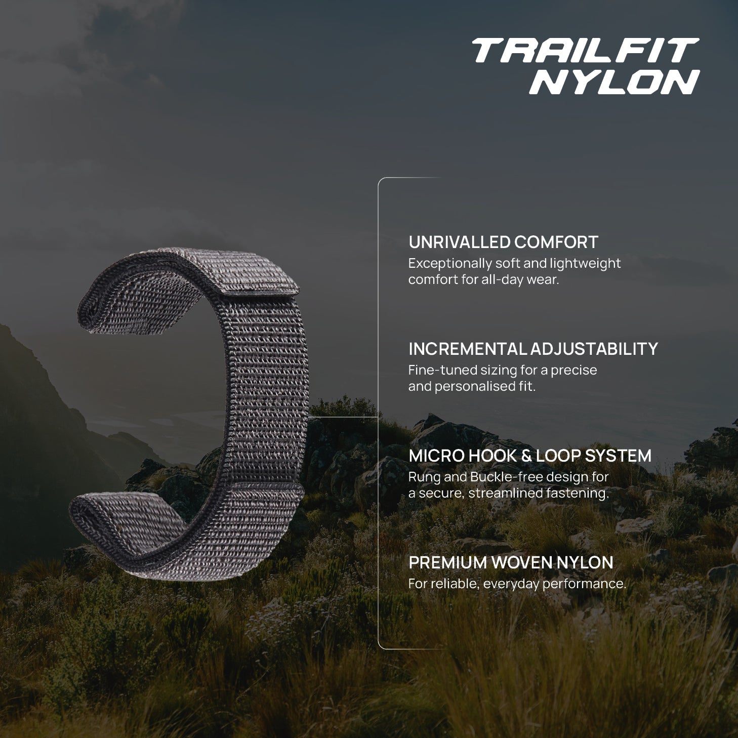 FORZA Elite 20mm Nylon Watch Strap for Garmin