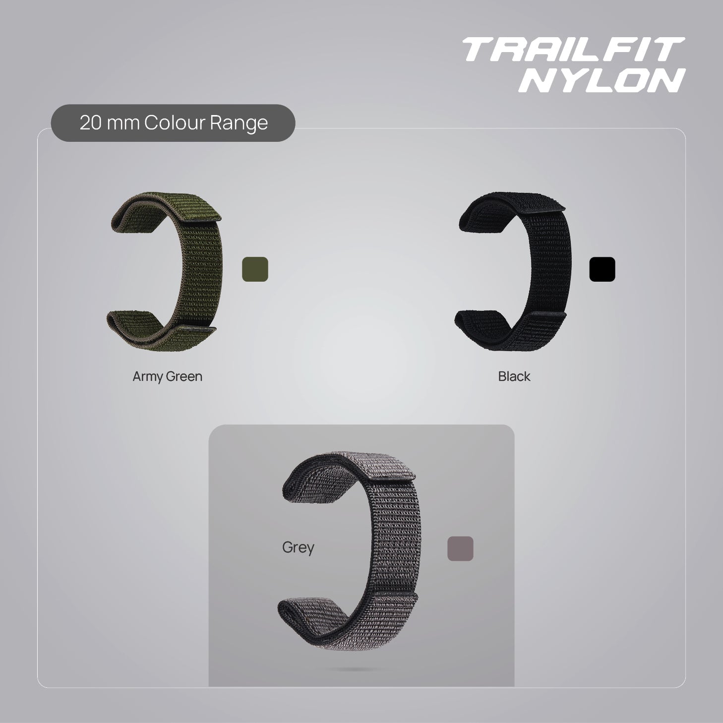 FORZA Elite 20mm Nylon Watch Strap for Garmin