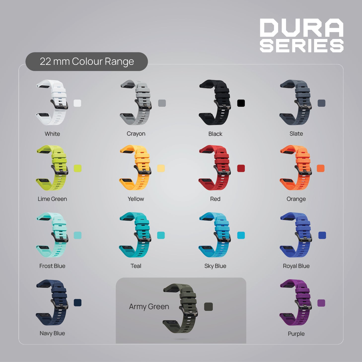 FORZA Elite 22mm EasyFit Watch Strap for Garmin