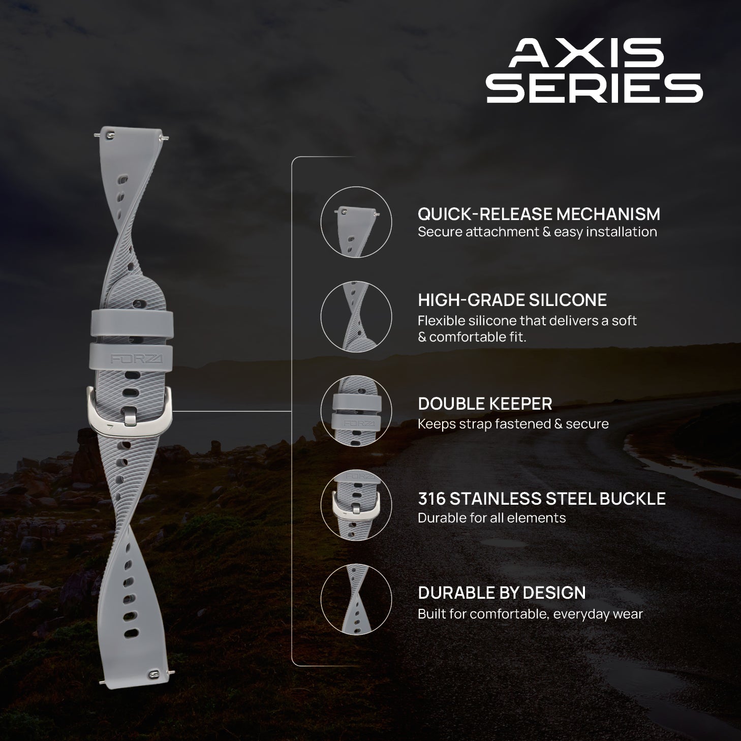 FORZA Elite 20mm Quick Release Watch Strap