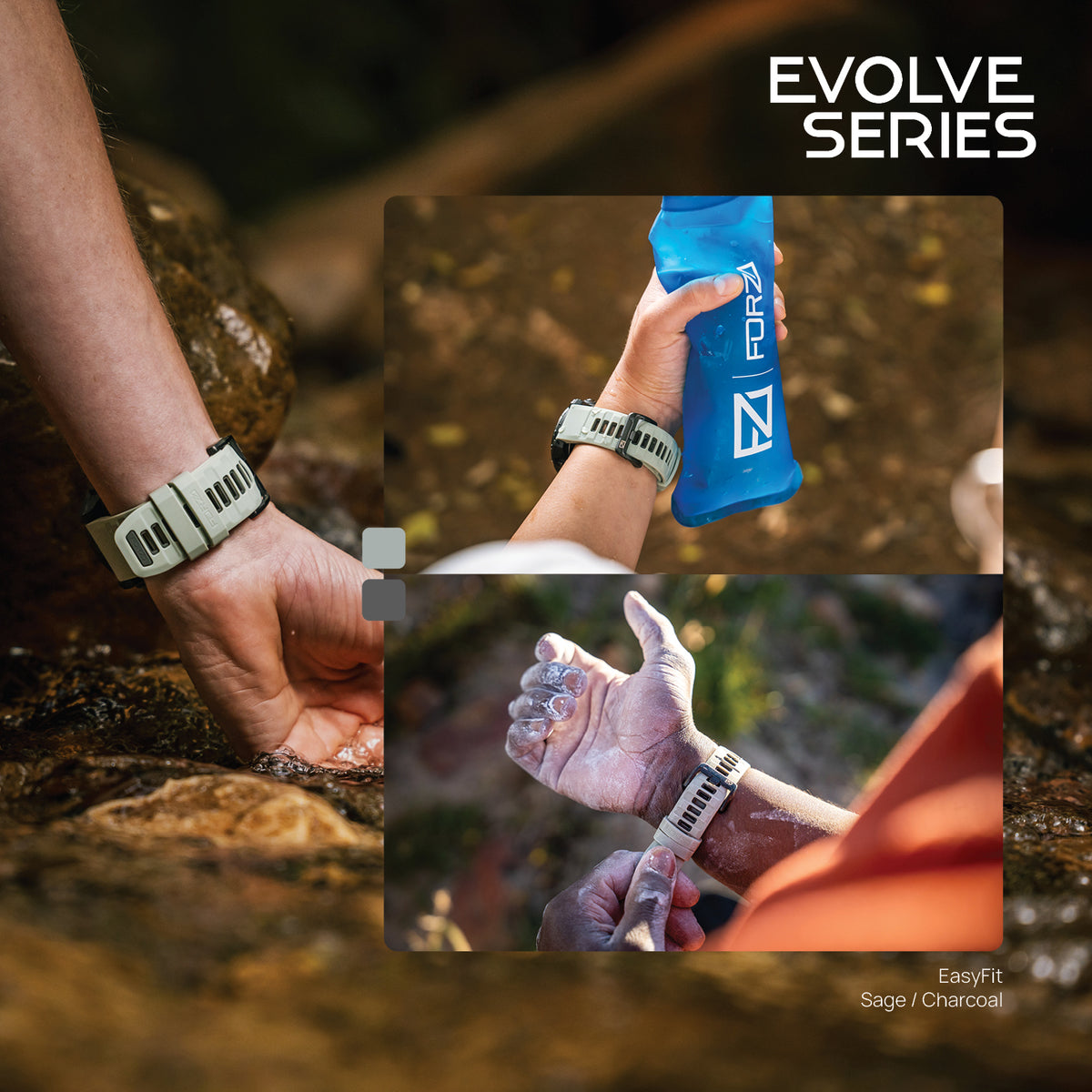 FORZA 22mm EasyFit Evolve Watch Strap for Garmin