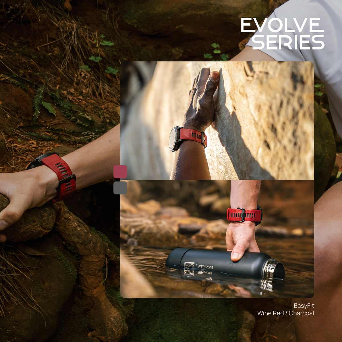 FORZA 22mm EasyFit Evolve Watch Strap for Garmin