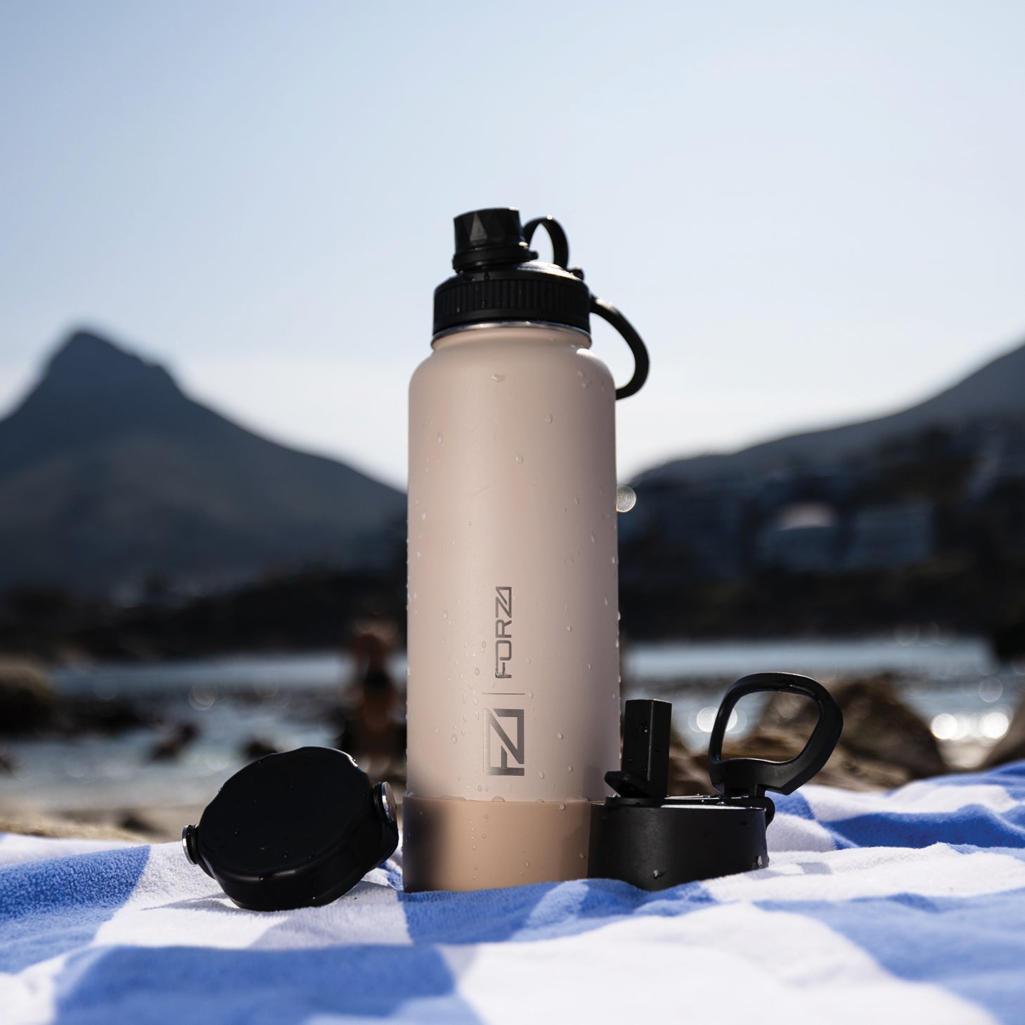FORZA 1200ml Premium Insulated Stainless-Steel Flask with 3 Lids