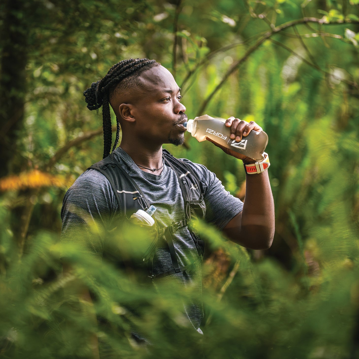 FORZA 500ml Premium Soft Flask Collapsible Running Water Bottle (Single)