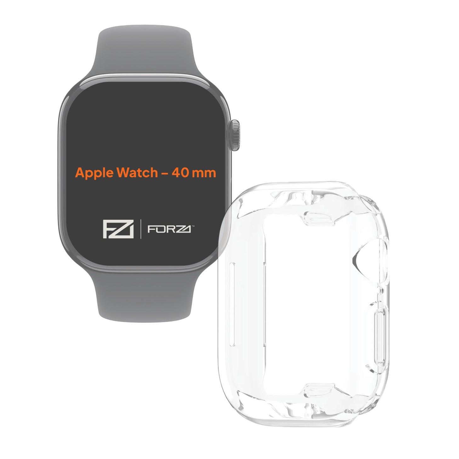 FORZA Protective Clear Case for Apple Watch 40/41/42/44/45mm