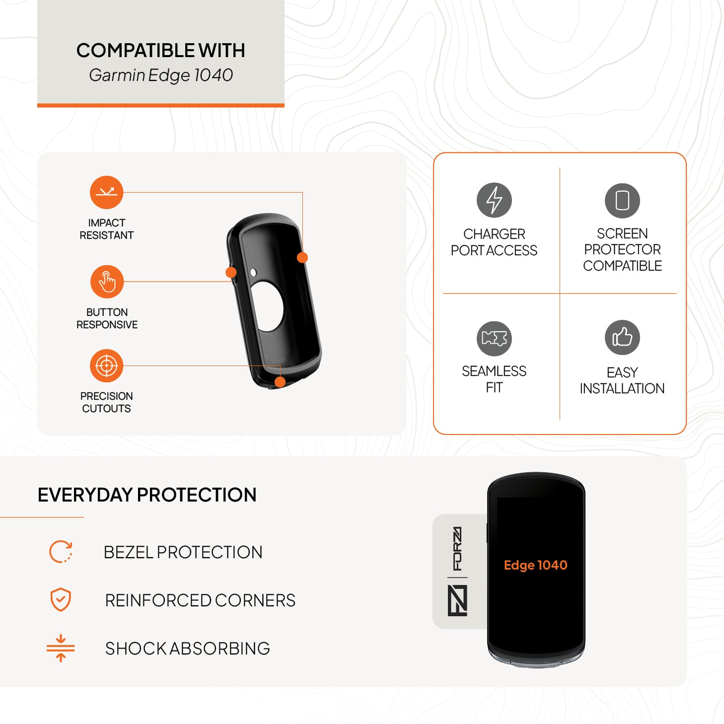 FORZA Silicone Case for Garmin Edge 1040