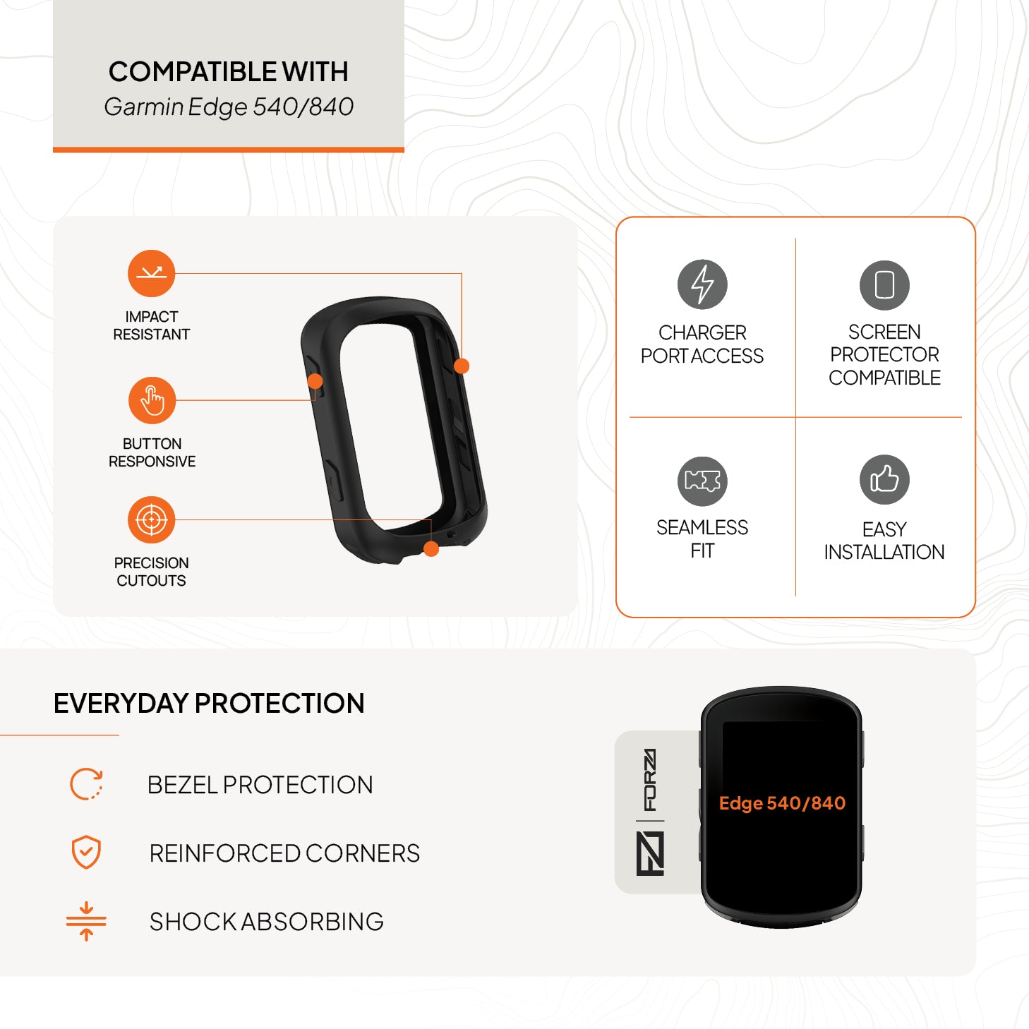 FORZA Silicone Case for Garmin Edge 540 / 840