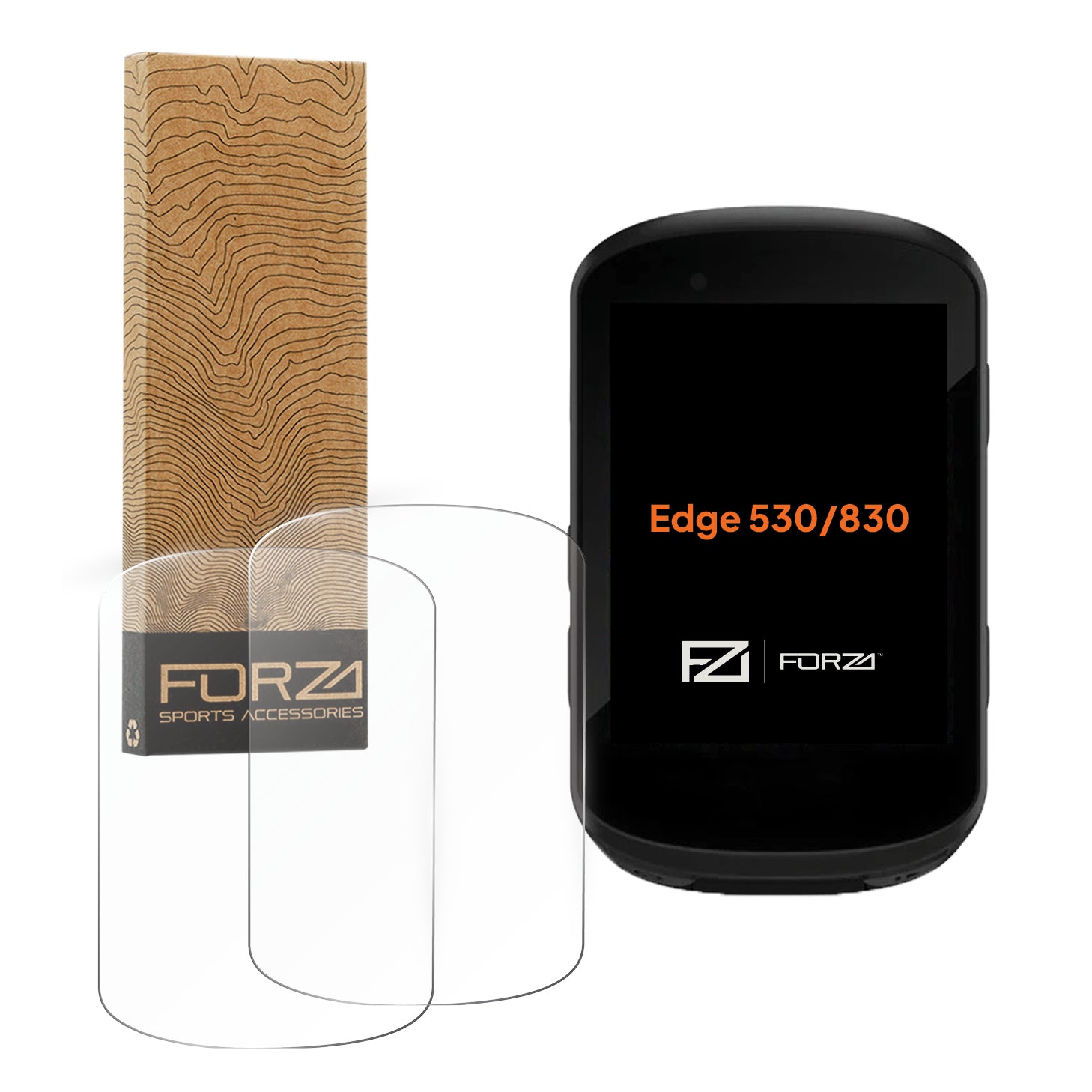 FORZA Tempered Glass Screen Protector for Garmin Edge 530 / 830 (2 Pack)