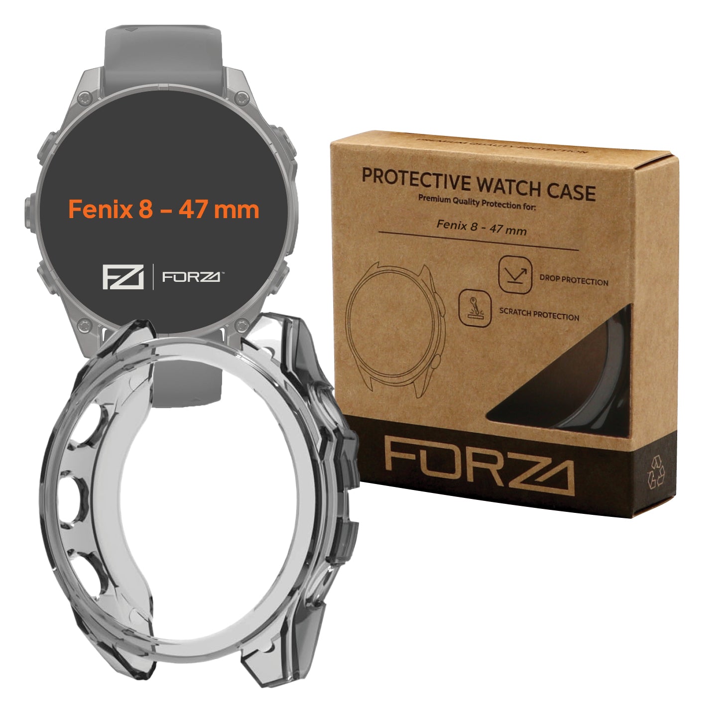 FORZA TPU Bumper Case for Garmin Fenix 8 – 47mm