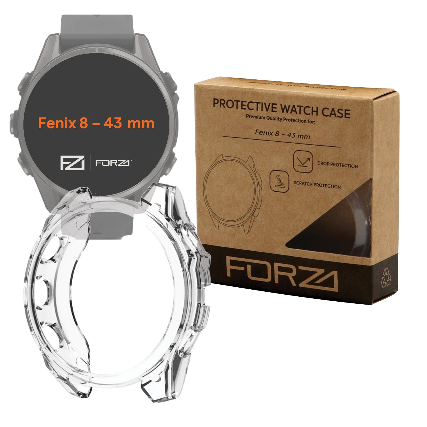 FORZA TPU Bumper Case for Garmin Fenix 8 – 43mm
