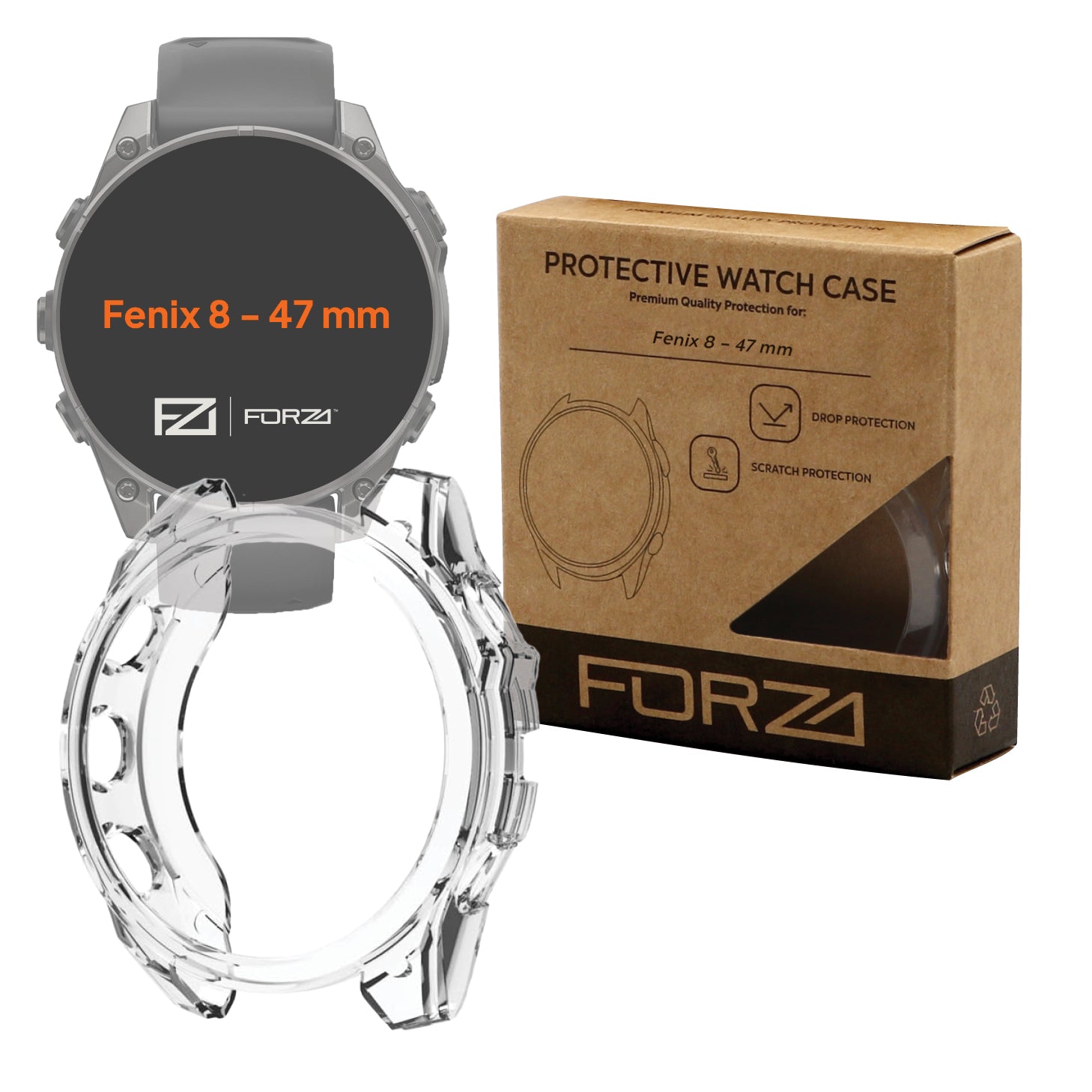 FORZA TPU Bumper Case for Garmin Fenix 8 – 47mm