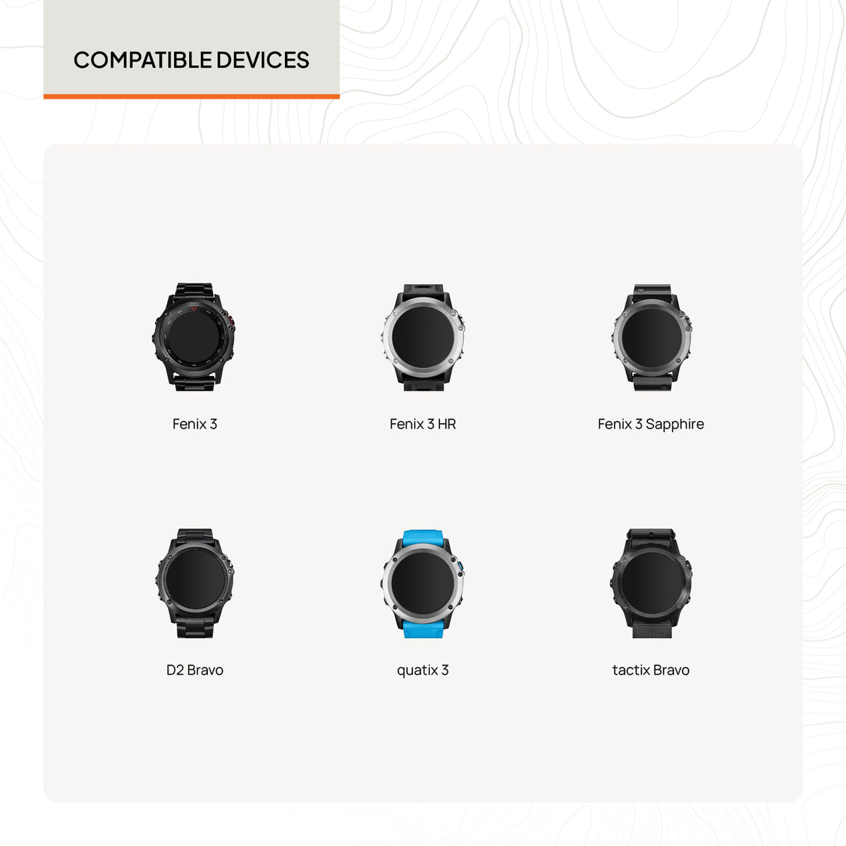 FORZA USB Charging Cable for Garmin Fenix 3 / 3 HR & More