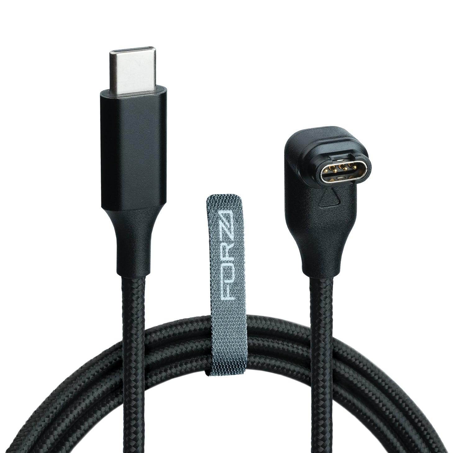 FORZA USB-C 90 Degree Braided Charging Cable for Garmin Watch