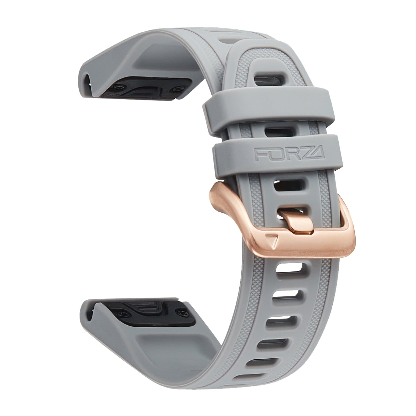 FORZA Elite 20mm EasyFit Watch Strap for Garmin – Rose Gold Buckle