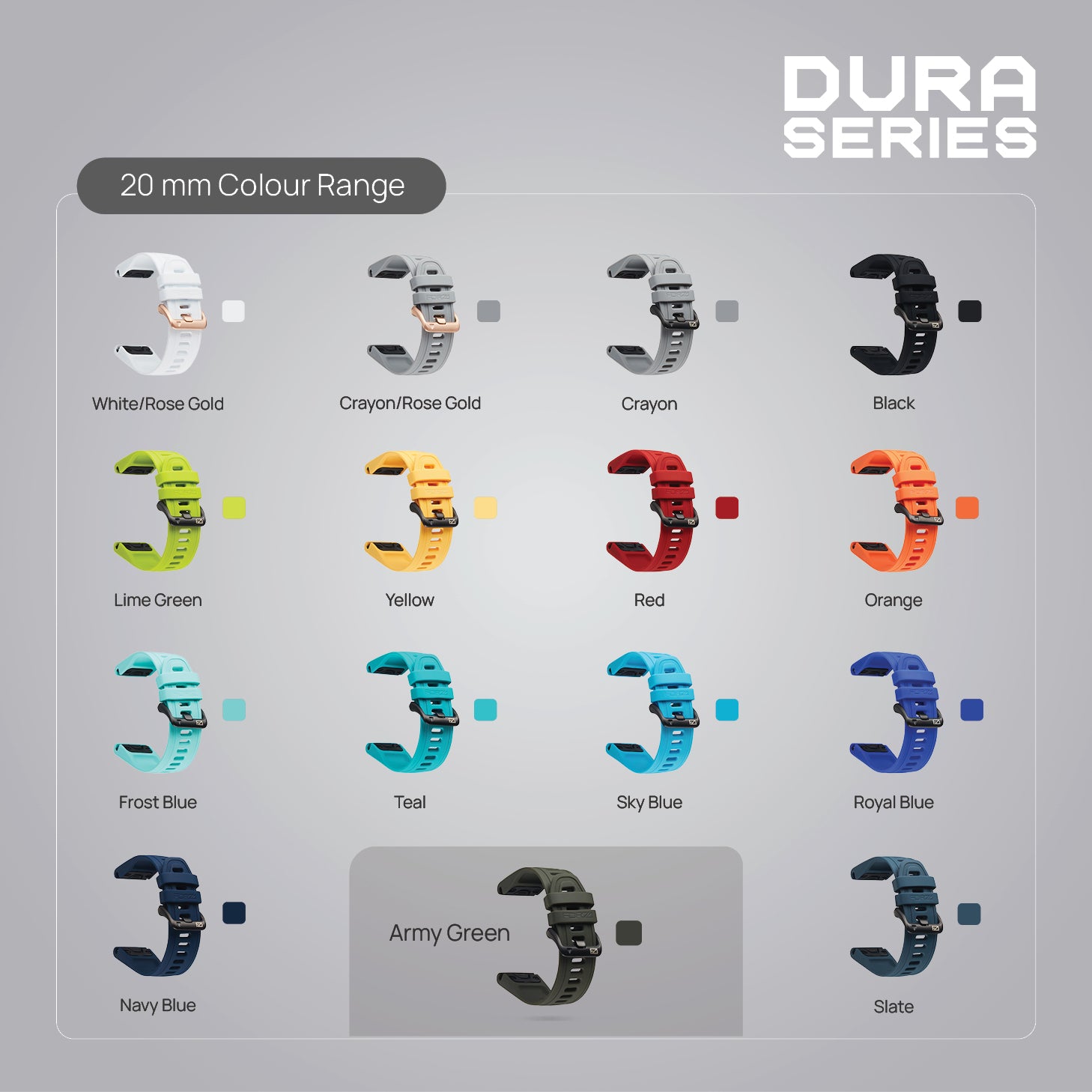 FORZA Elite 20mm EasyFit Watch Strap for Garmin