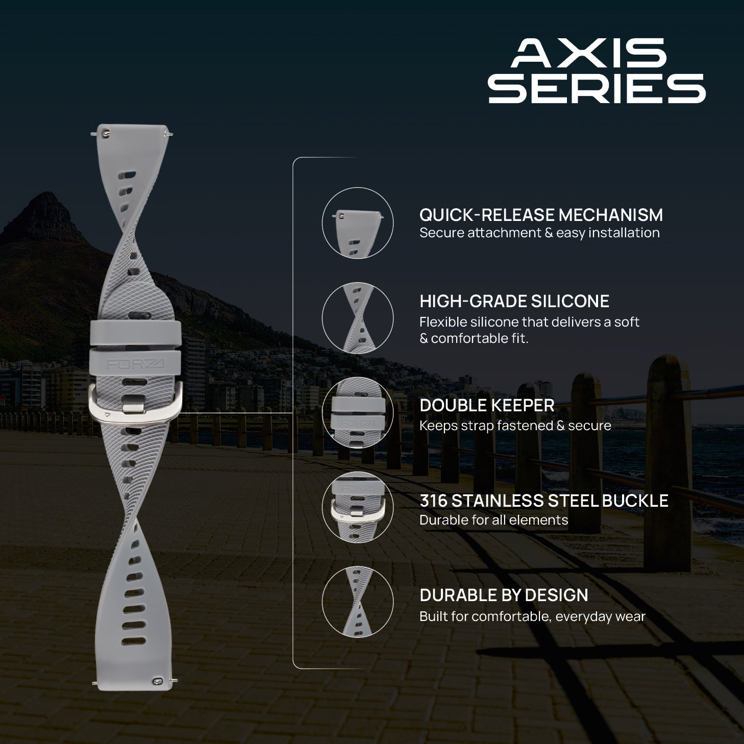 FORZA Elite 18mm Quick Release Watch Strap