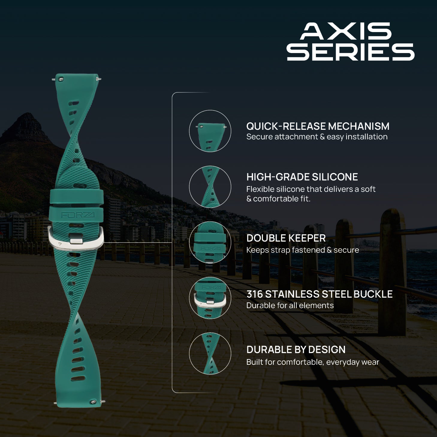 FORZA Elite 18mm Quick Release Watch Strap