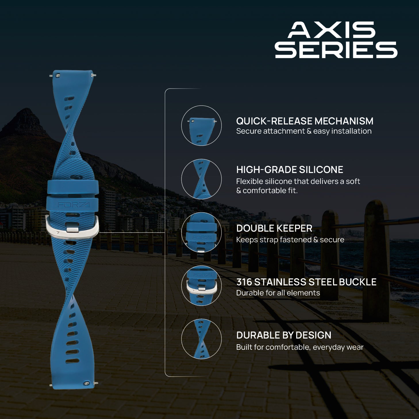 FORZA Elite 18mm Quick Release Watch Strap