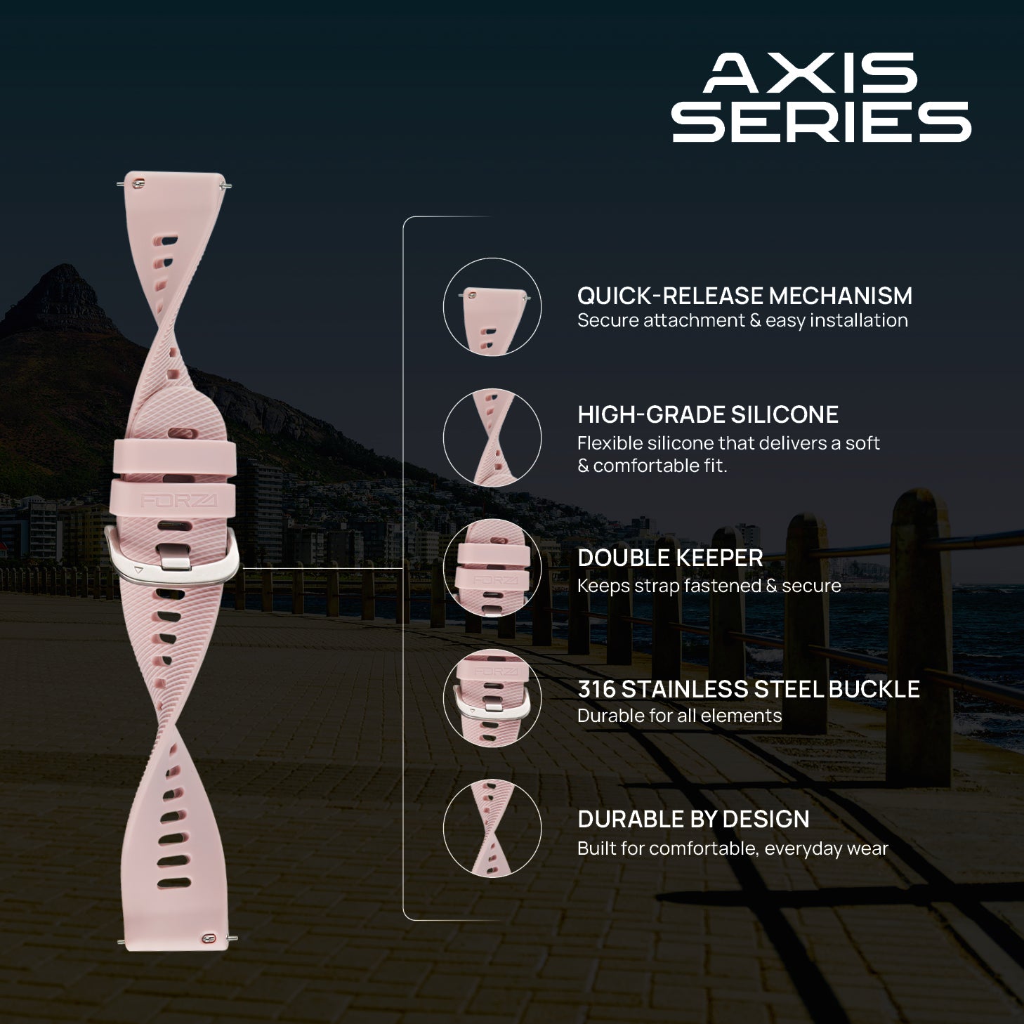 FORZA Elite 18mm Quick Release Watch Strap