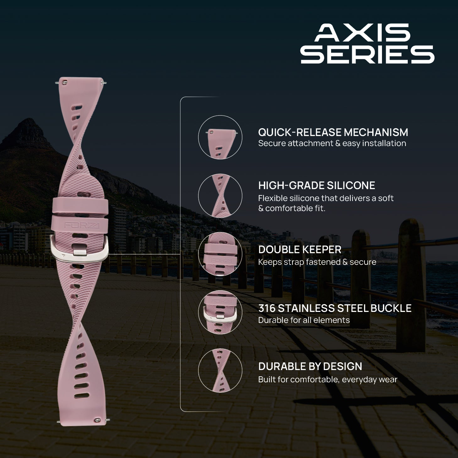 FORZA Elite 18mm Quick Release Watch Strap