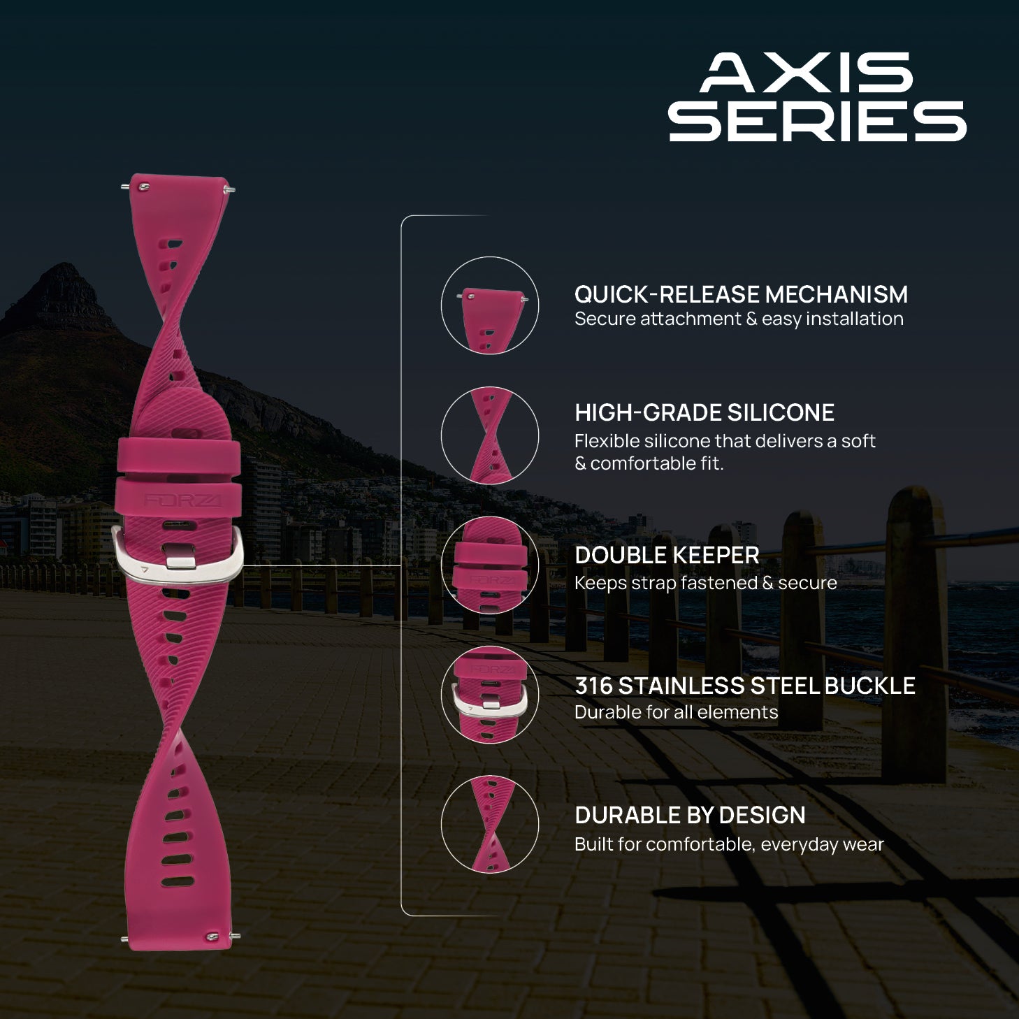 FORZA Elite 18mm Quick Release Watch Strap