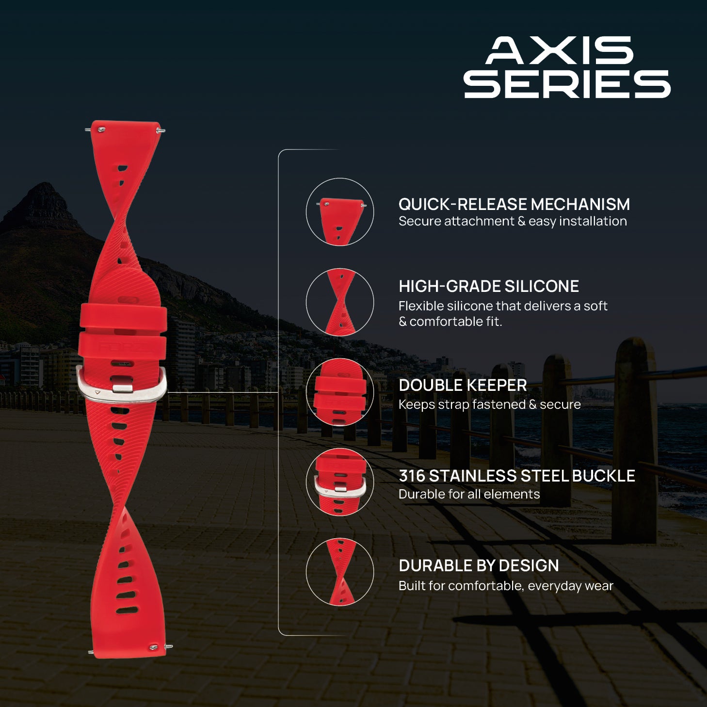 FORZA Elite 18mm Quick Release Watch Strap