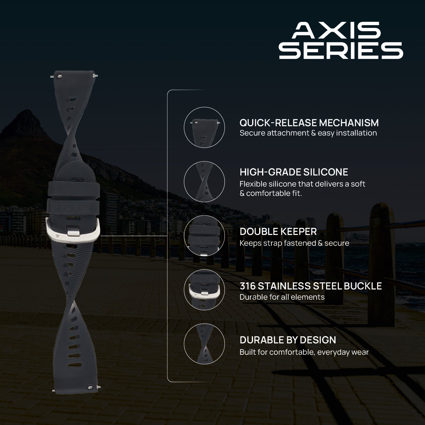 FORZA Elite 18mm Quick Release Watch Strap