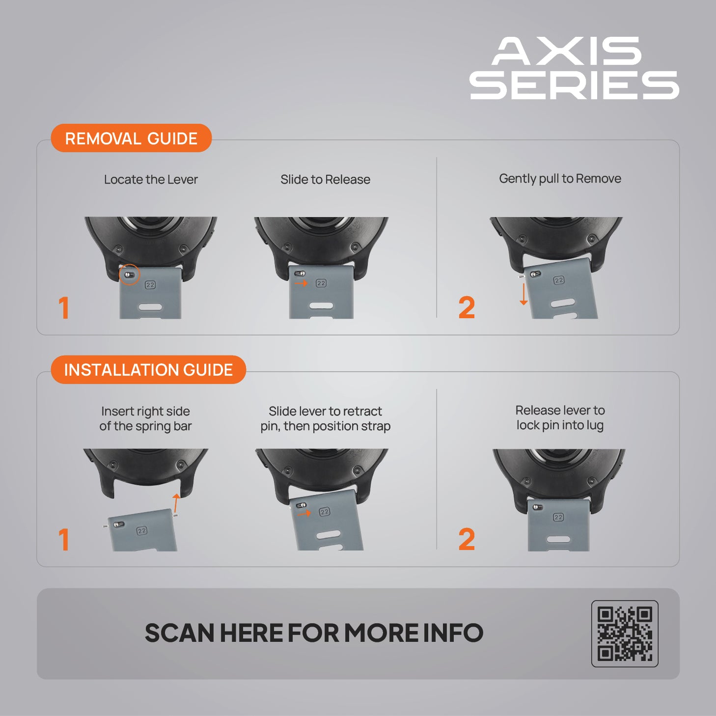 FORZA Elite 22mm Quick Release Watch Strap