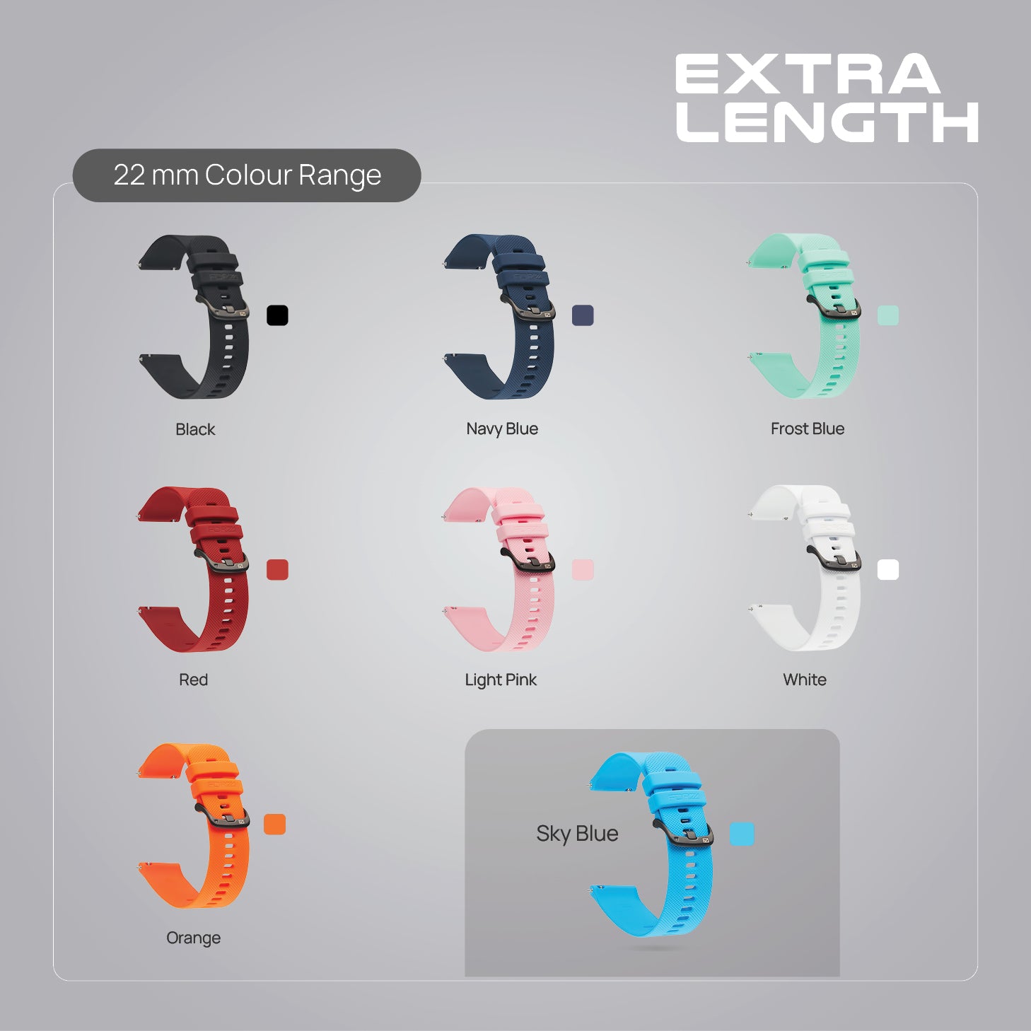 FORZA Elite 22mm Quick Release Classic Extra-Length Watch Strap