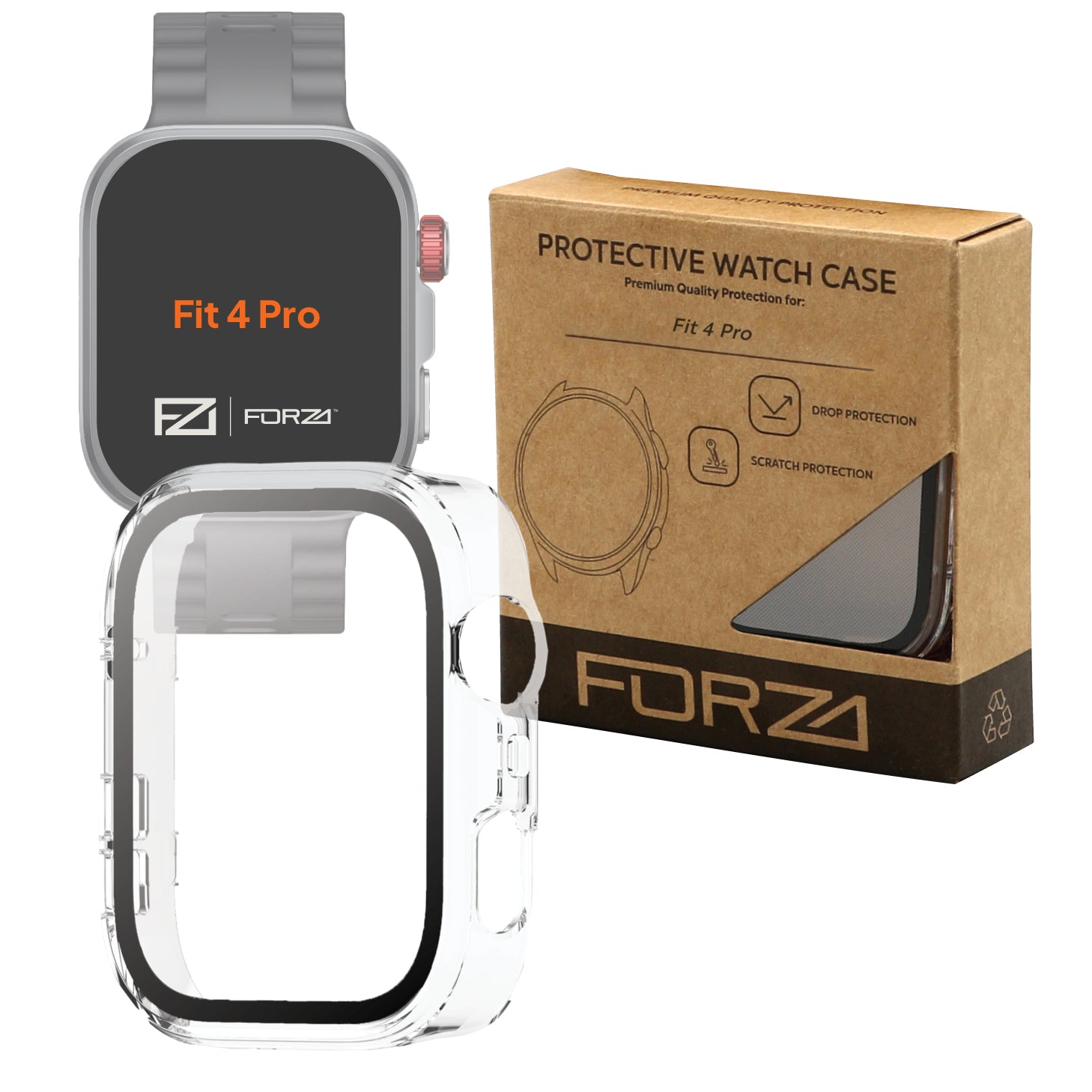 FORZA Tempered Film Watch Case for Huawei Fit 4 Pro