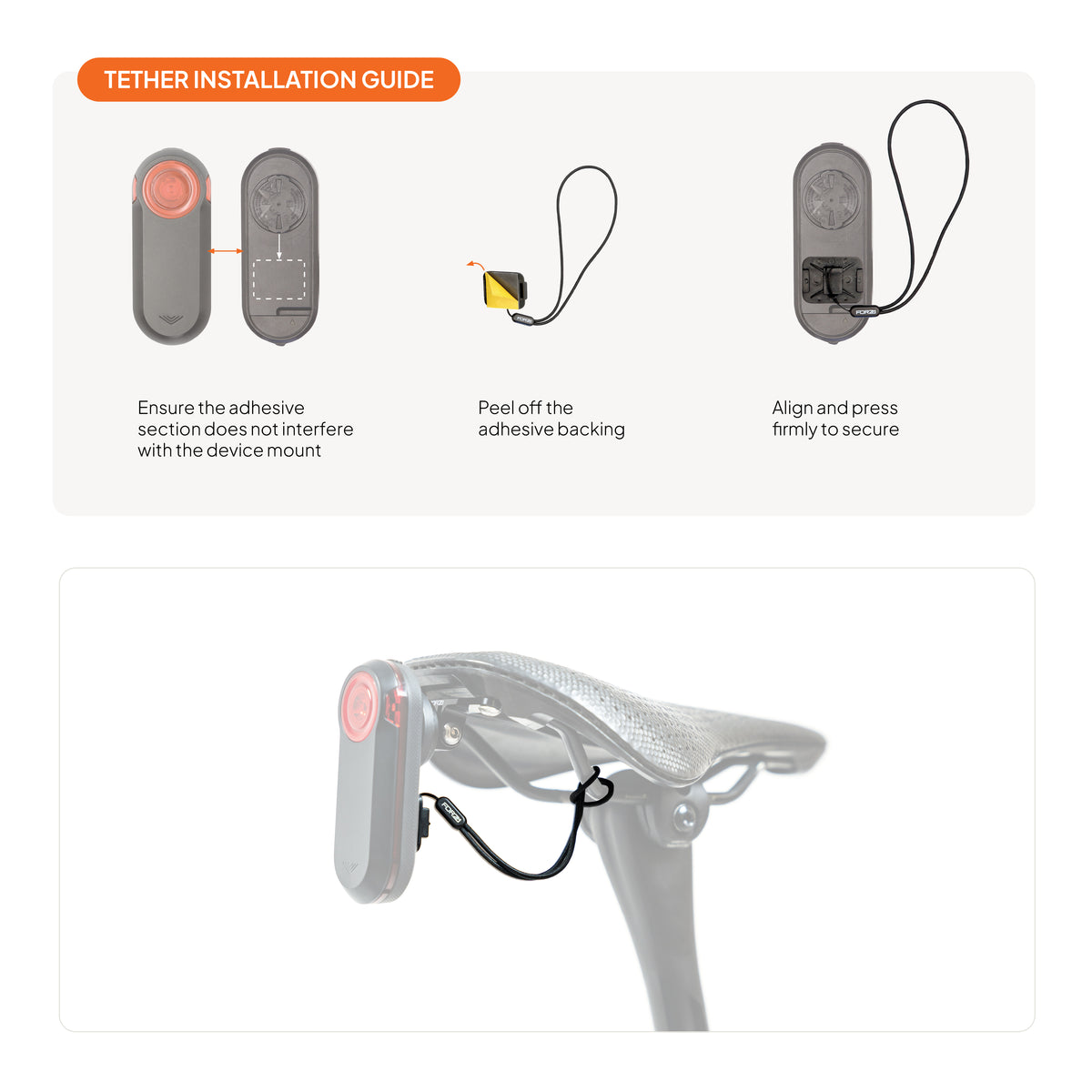 FORZA Varia/Magene Radar Light Mount for Specialized Saddles with SWAT Mount Holes